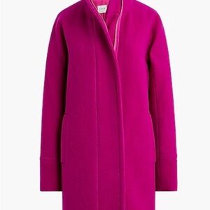 J. Crew Vibrant Pink Trench Coat